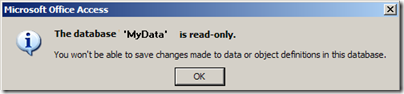 Access Database is Read Only