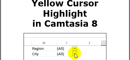 Yellow Cursor highlight in Camtasia 8 http://debradalgleish.com/blog/