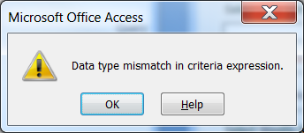 access query errors 2