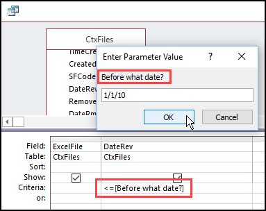 Access Query Date Criteria Examples