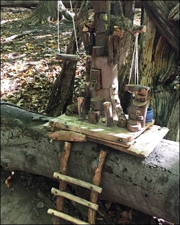 fairy house with sturdy ladder and steps