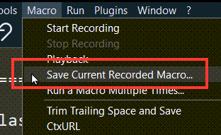 savethe recorded macro