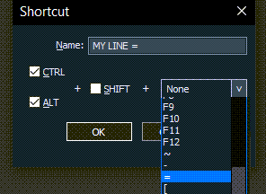 enter the macro shortcut settings