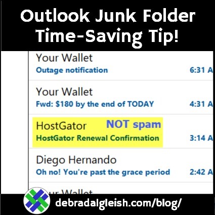 Quickly Check Outlook Junk Folder for Non-Spam Messages